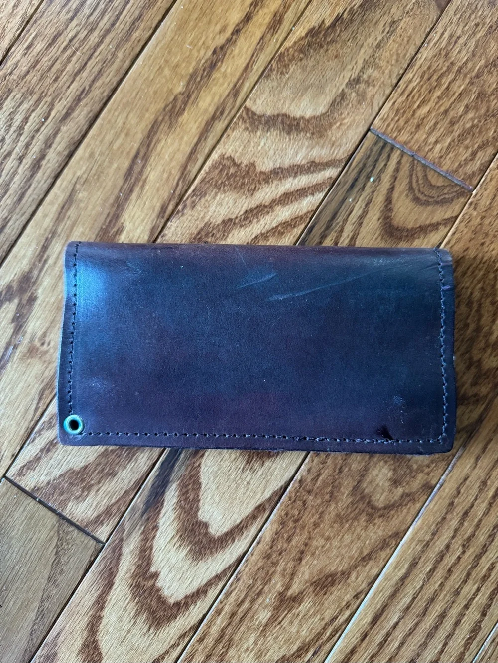 Embossed Wing Leather Key Wallet - Brown